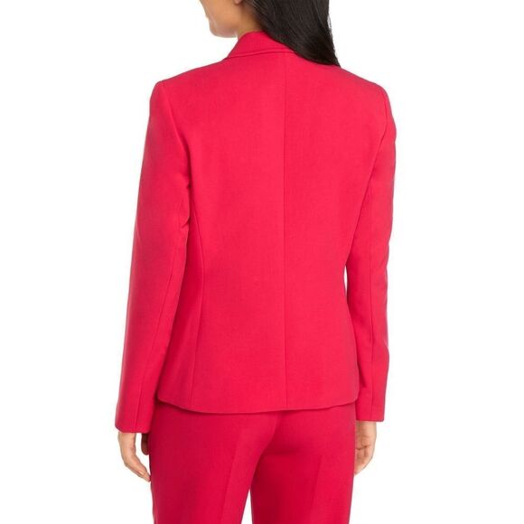 New! NINE WEST Women's Notch Collar Red Blazer Jacket 1-Button With Pockets XL - Picture 6 of 7